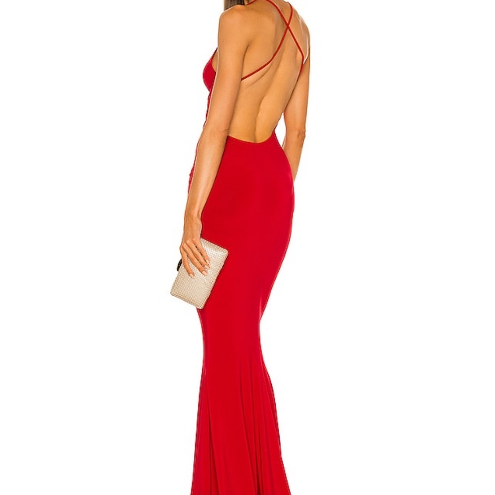X REVOLVE Low Back Slip Mermaid Fishtail Gown